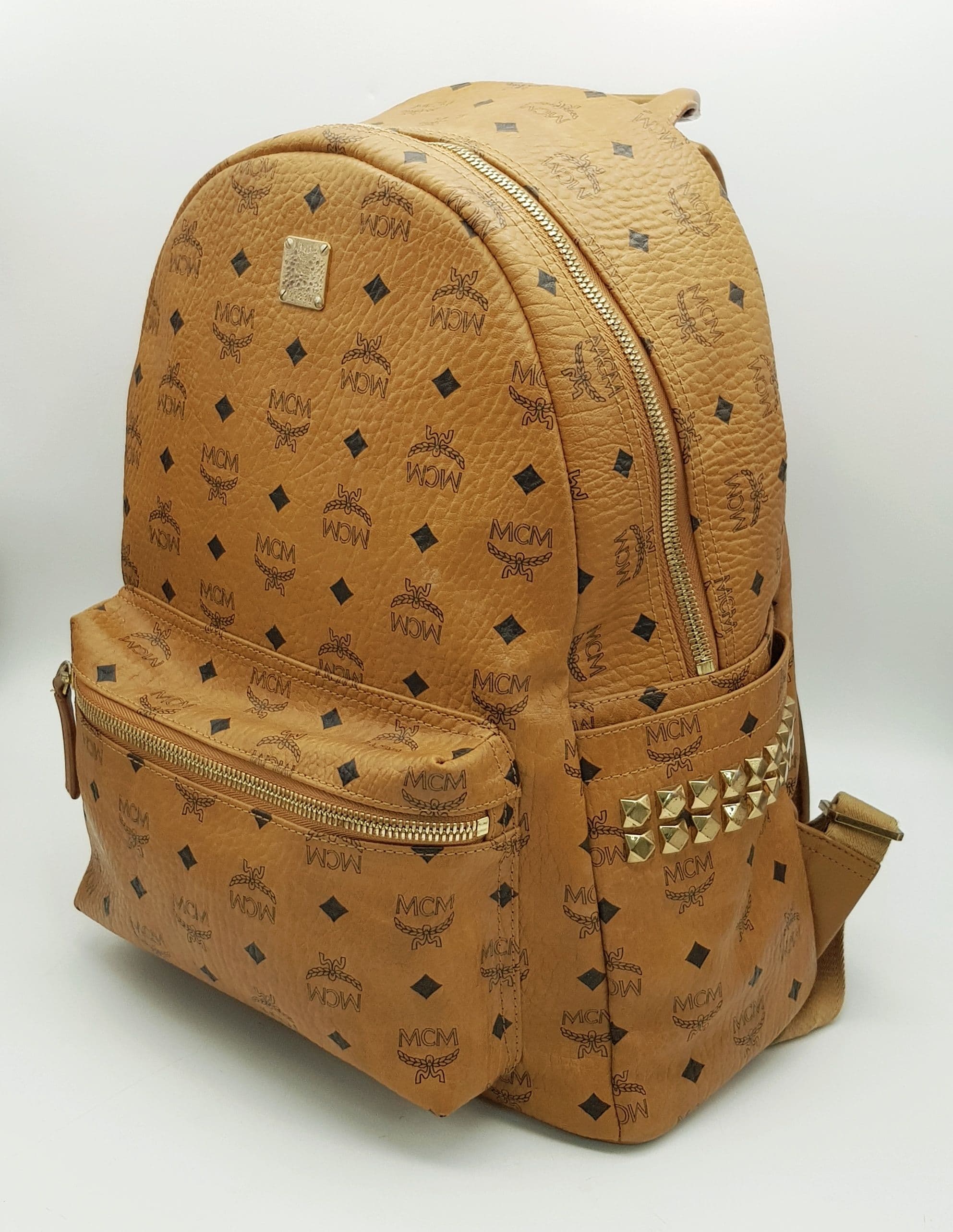 An MCM Visetos Large Stark Backpack.