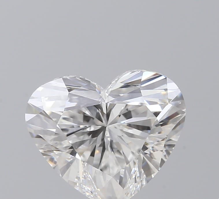 A 1.50Ct Heart shape Lab-Grown Diamond. Color D, clarity VVS2. IGI certified. Cert no: LG774633311. Measurements: 6.88X8.02X4.70