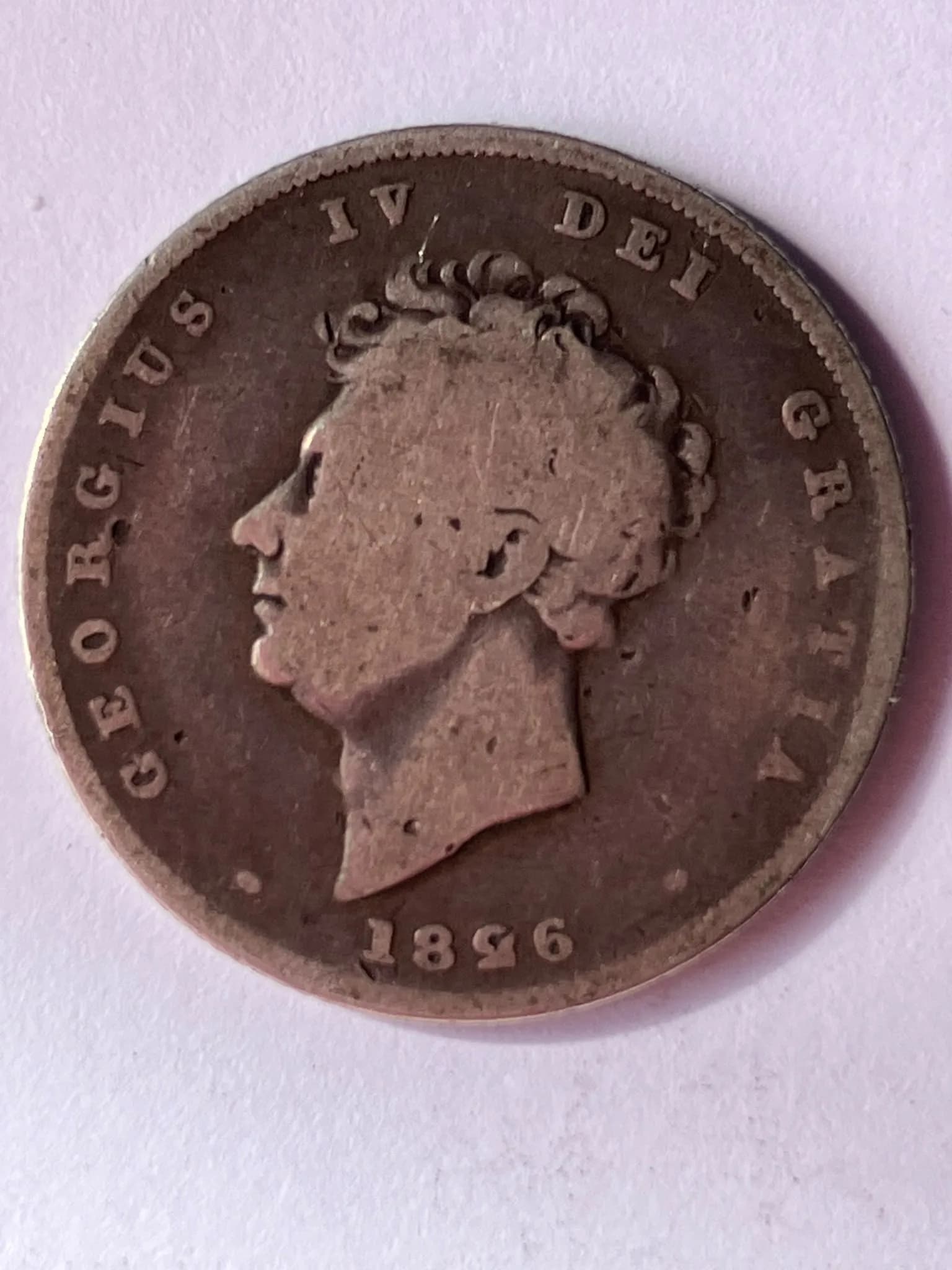 1826 GEORGE IV SILVER SHILLING coin. Fine condition . Interesting Upside Down ‘2’ in Date. Please see pictures.