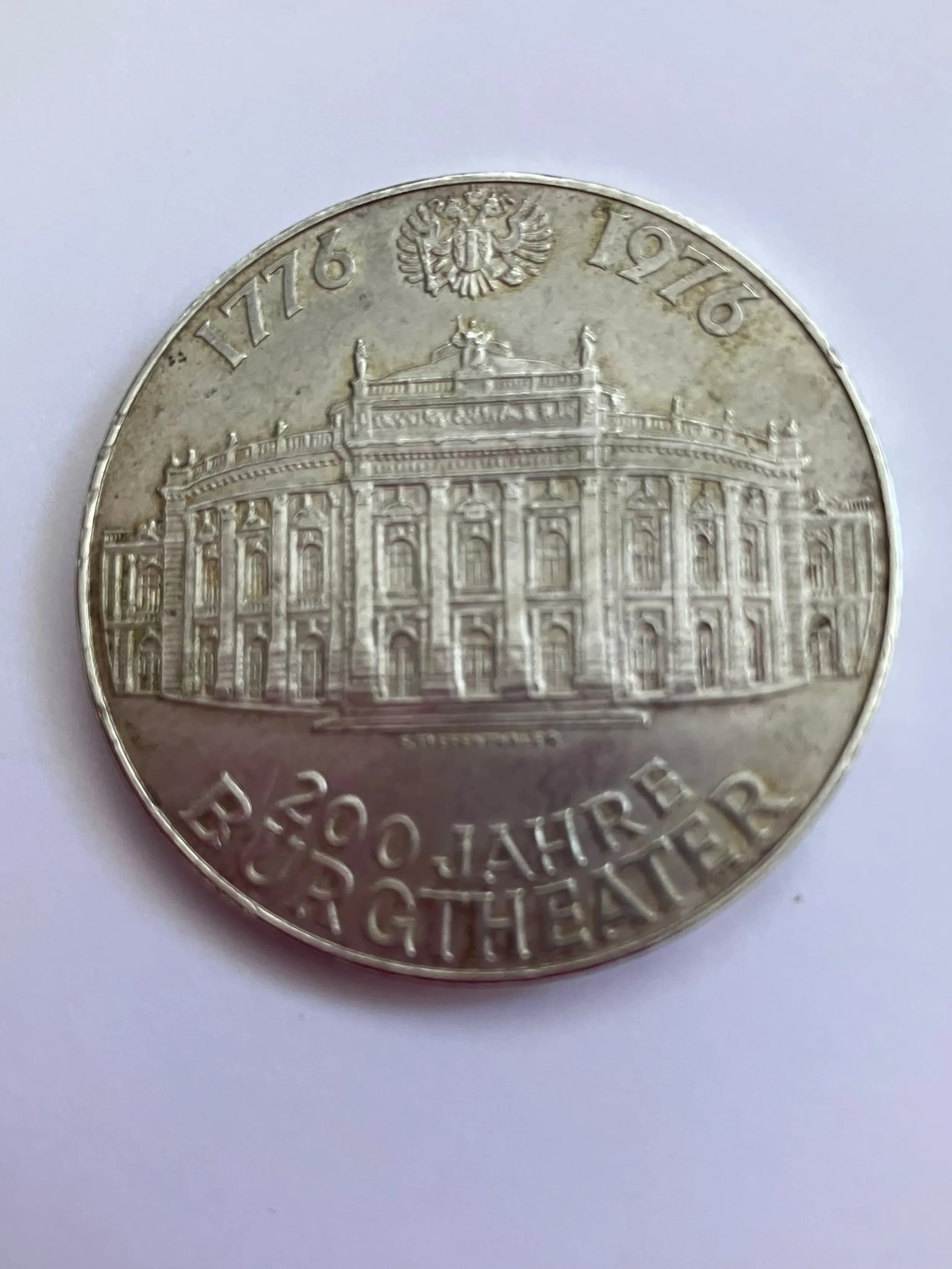 1976 AUSTRIAN SILVER 100 SCHILLING COIN. Very Fine Condition. Having bold raised definition to both Sides. Clear wording to edge. Nice grade coin, please see pictures.