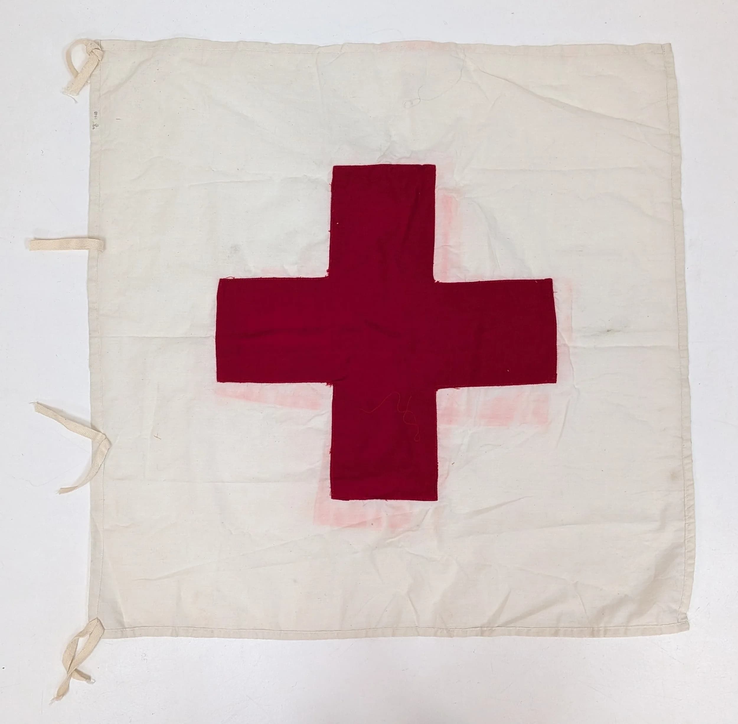 1940 Dated German Medical Tent Red Cross Drape. New Old Stock found in Norway.
