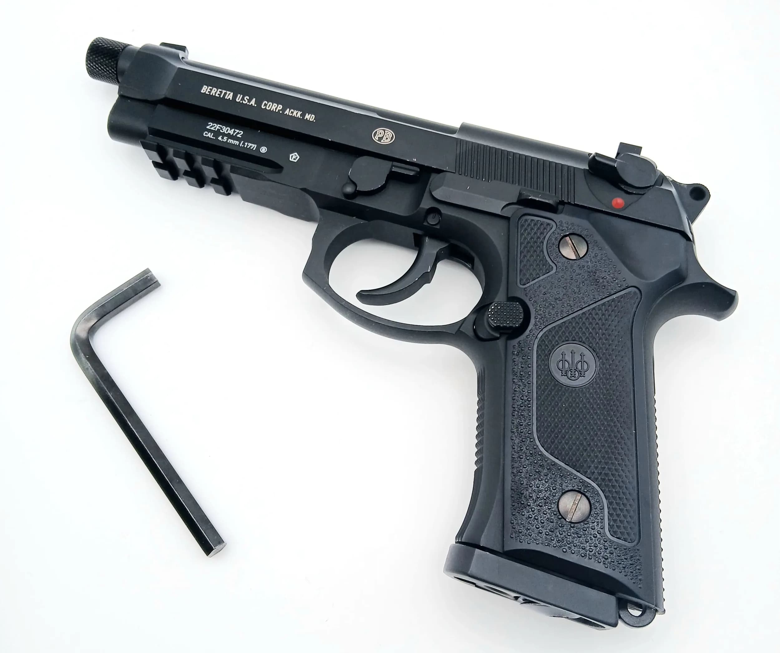 A Beretta M9A3 C02 Air Pistol. Good condition with original packaging. Calibre .177