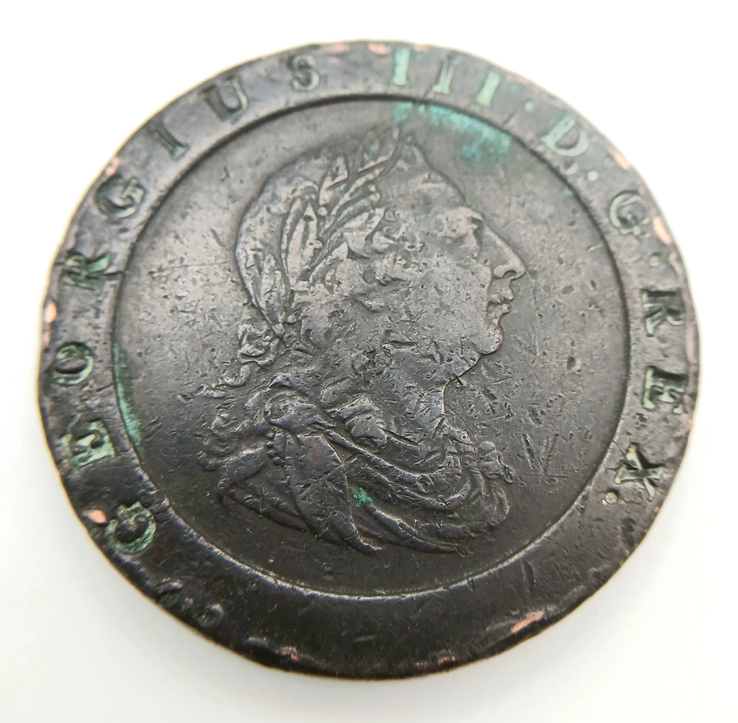 A 1797 George III 'Cartwheel' Twopence Coin. 56.8g.