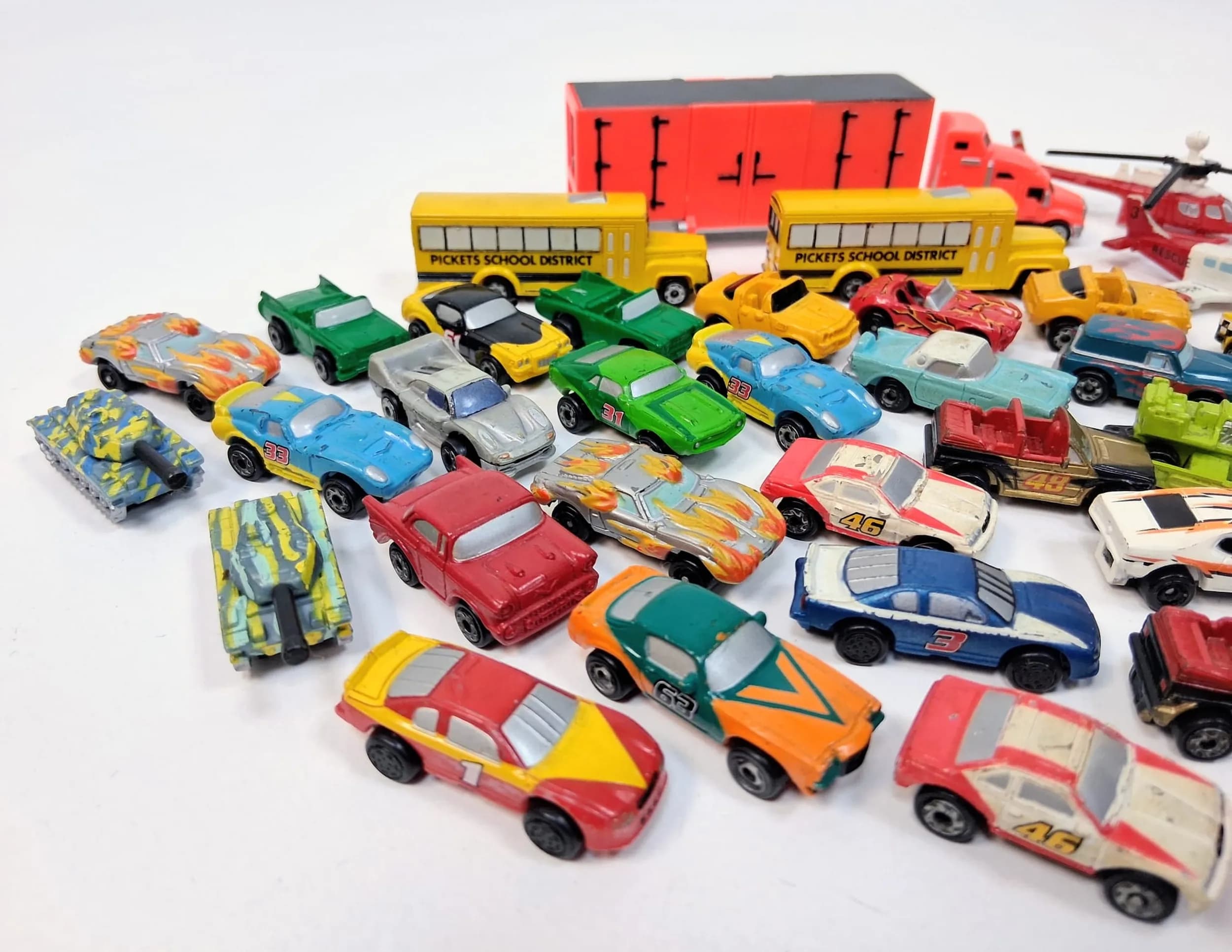 A collection of vintage Micro Machines by Galoob.