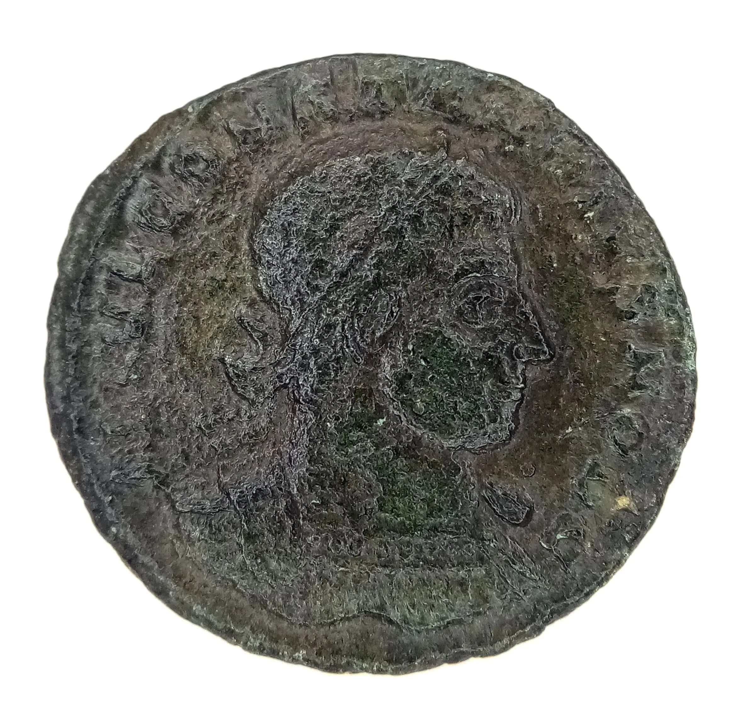 An Ancient Roman Constantin II (AD337-361) Bronze Coin ‘Gloria Excercitus’. 1.78 grams