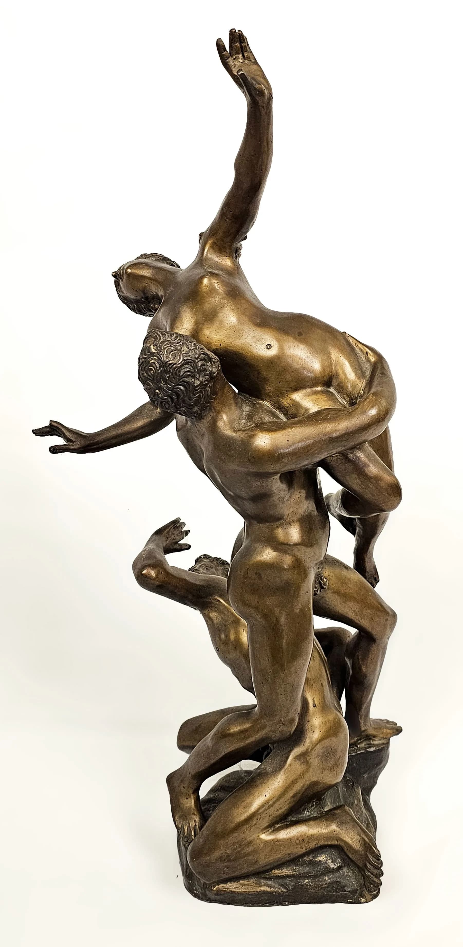 An impressive large French antique figure group. Height: 59 cm.