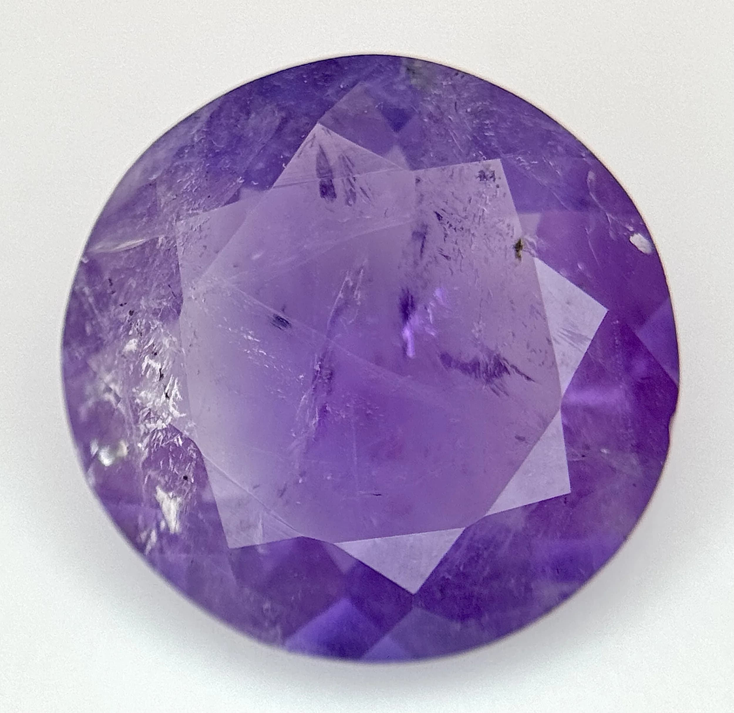 A 3.17 Ct Faceted Brazilian Ametrine Gemstone, Round Shape, GLI Certified. VC85.