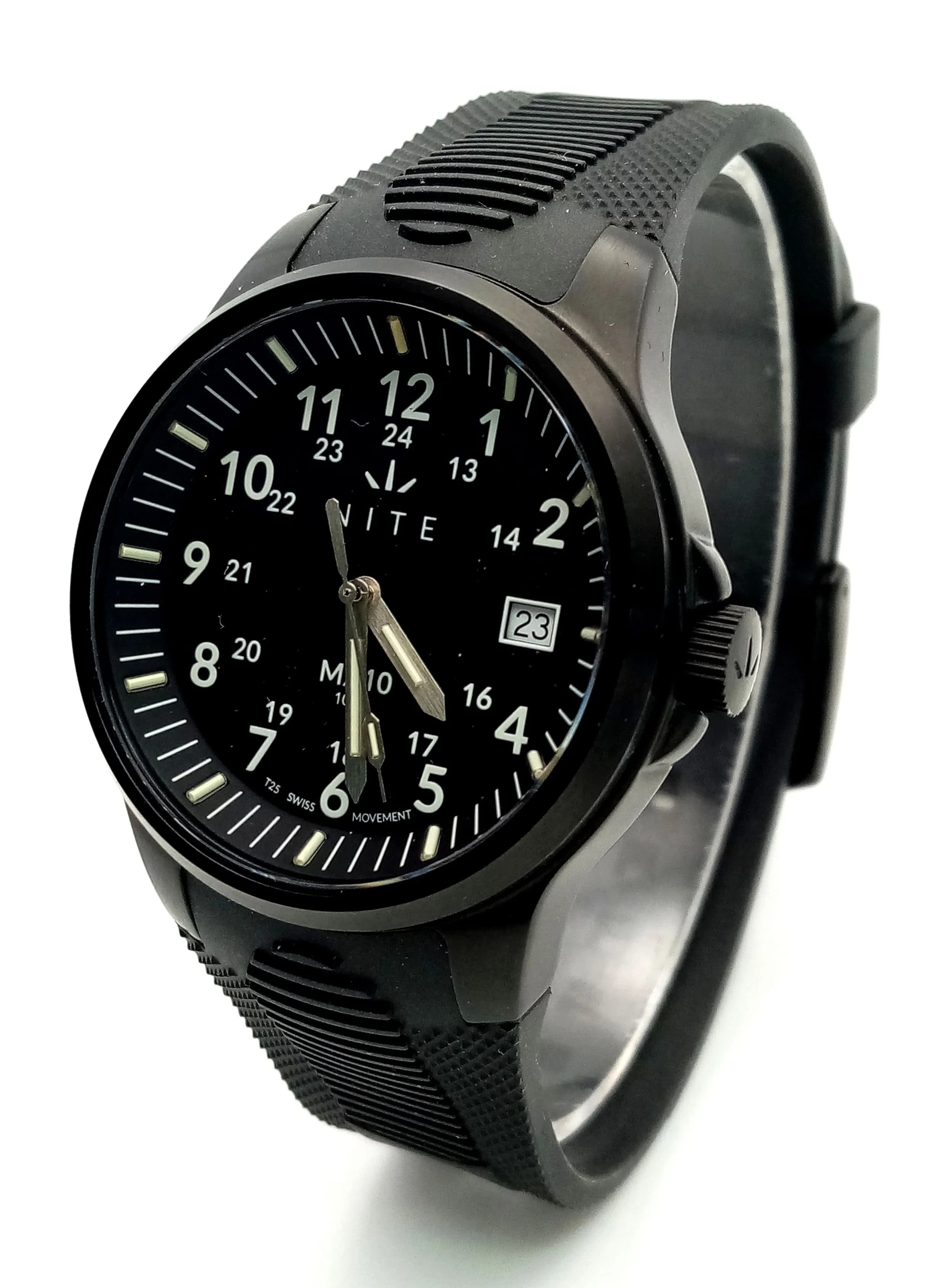 A Limited Edition (No. 9 of 20), Military Specification Nite MX10 SAS Anniversary Edition Quartz Date Watch Swiss Movement, Tritium Illumination, Sapphire Crystal, 40mm Case. Complete with Box and Papers.