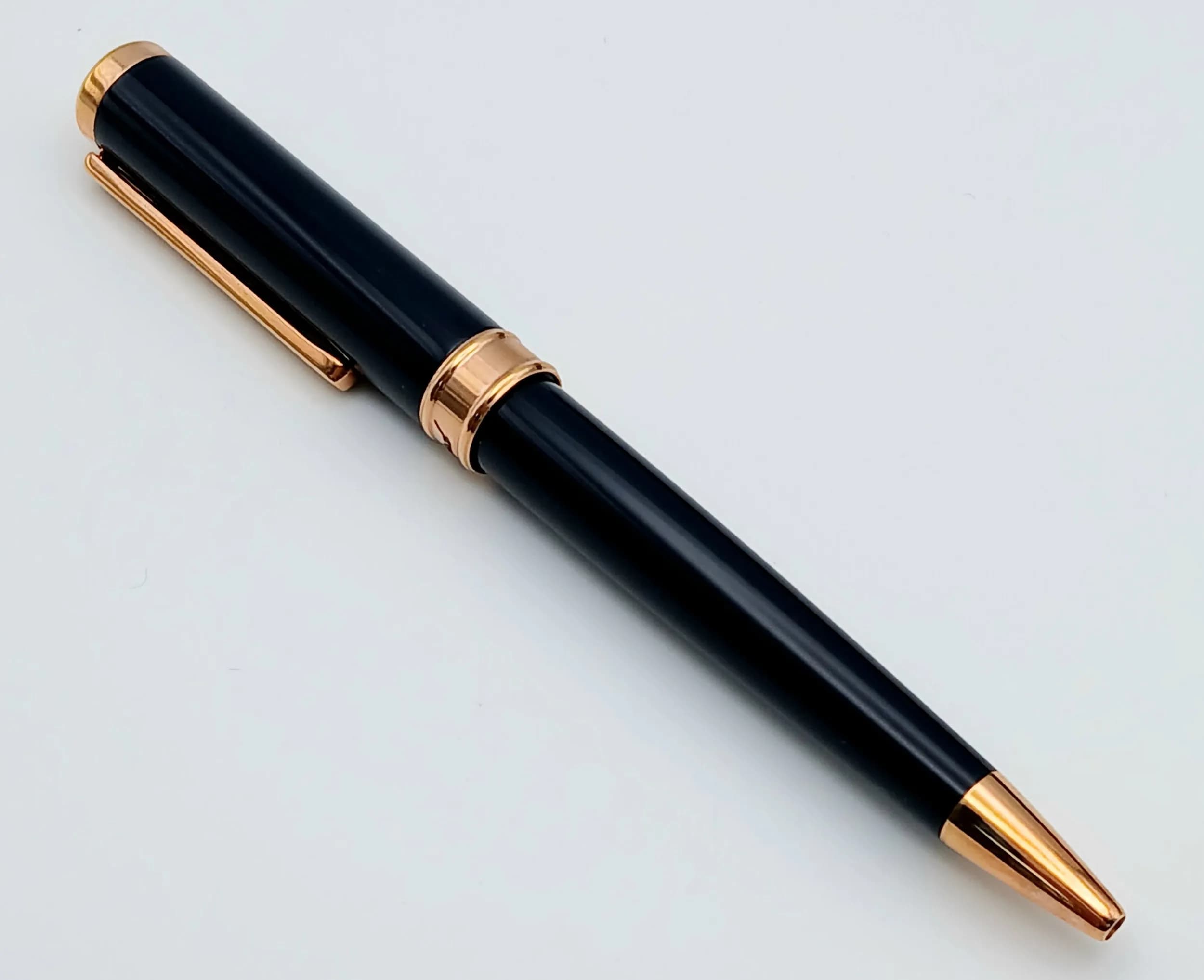 A Stylish Chopard Blue and Gold Ballpoint Pen Reference 95013-0510. Purchased from Harrods in 2023. Complete with box, manual and Certificate of Authenticity.