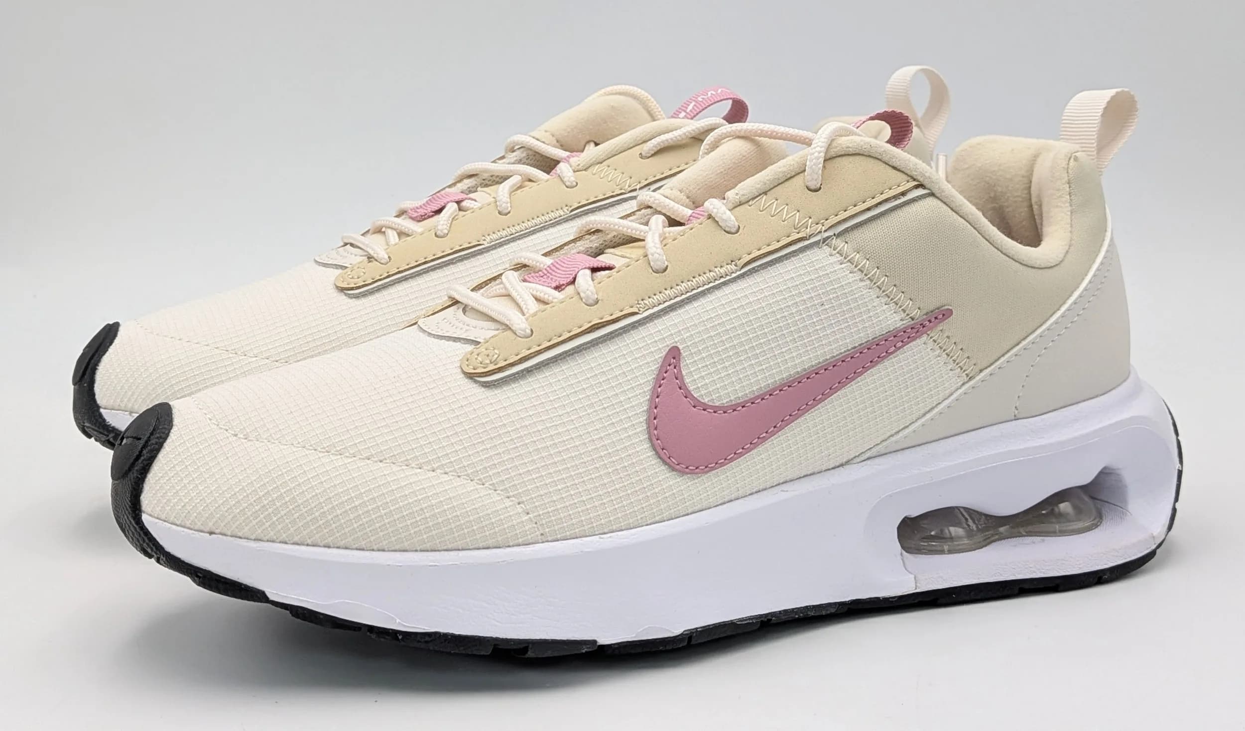 A pair of Nike Air Max Intrlk lite trainers in cream, beige and pink. New in original box, UK size 6, US size 8.5. RRP £79.99