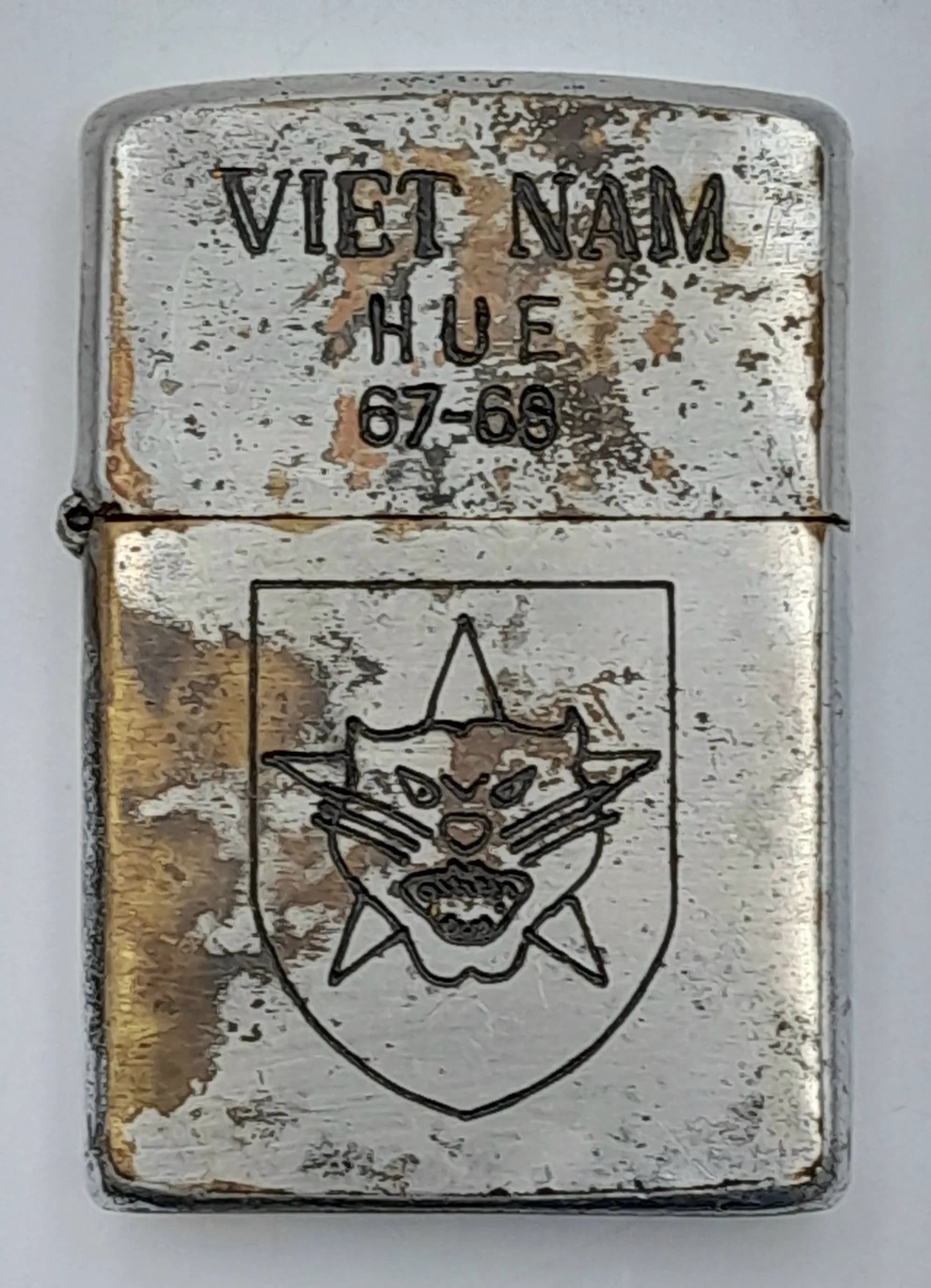 Vietnam War Era Zippo Lighter. Date Coded 1967. Dedicated to the ARVN Rangers. Working. UK mainland sales only.