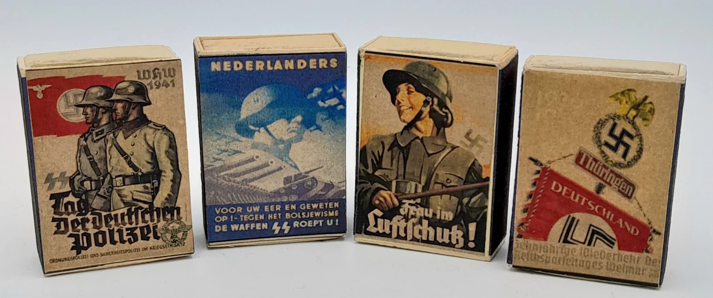 4 x WW2 German Patriotic Boxes of Matches.