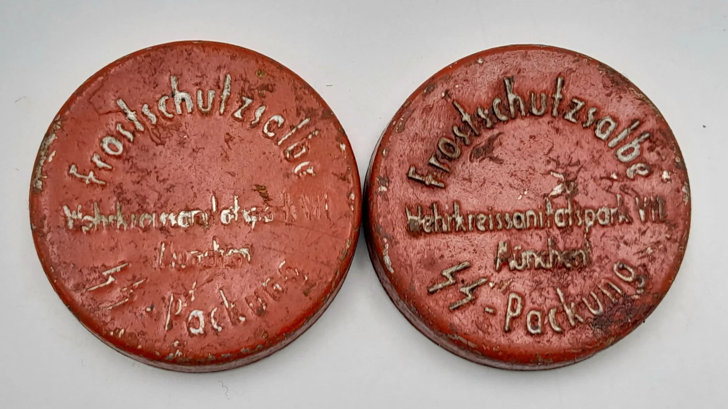 2 x Tins of Waffen SS Eastern Front Ant Frostbite Cream (Vaseline).