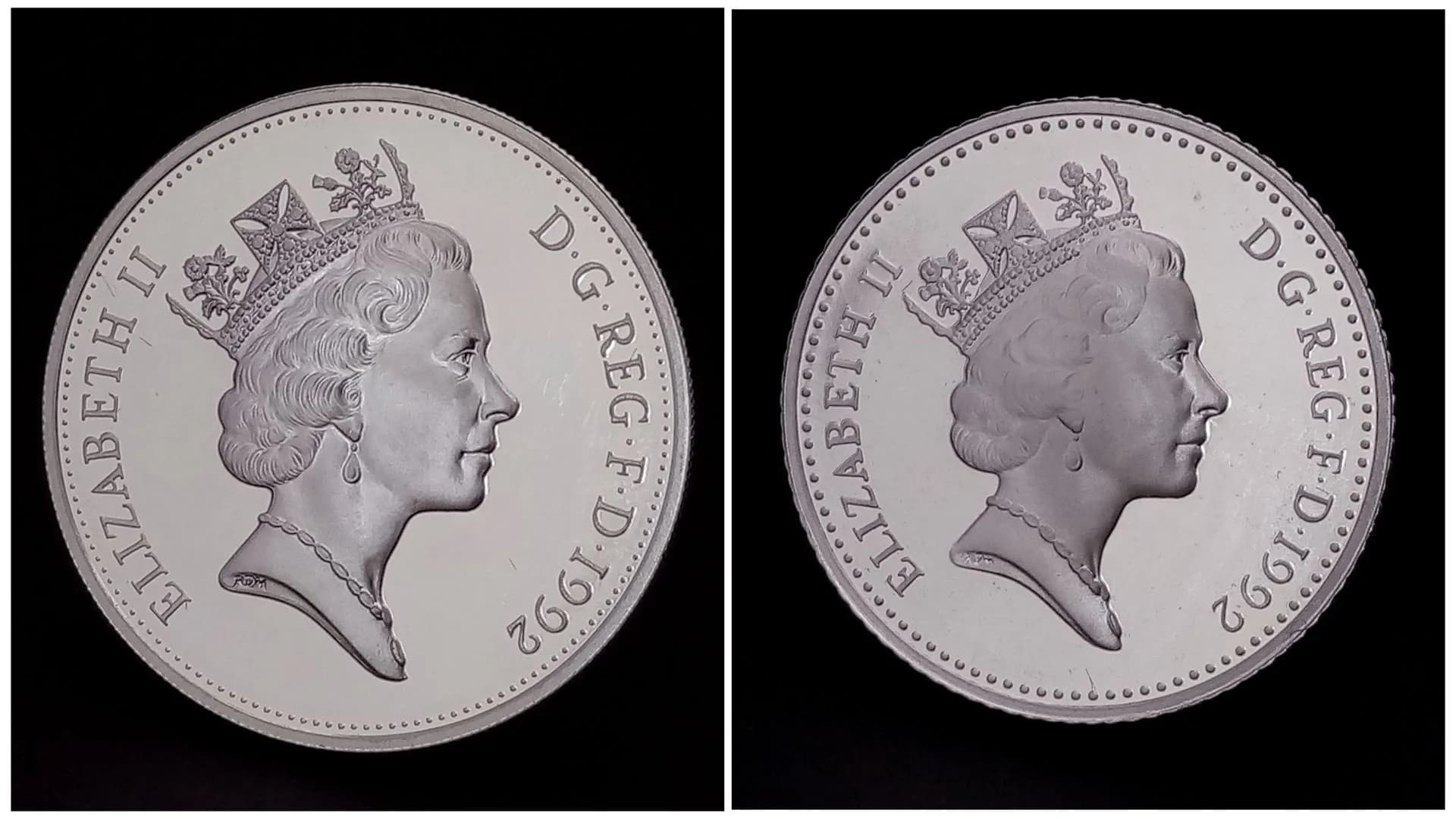 A Royal Mint 1992 Silver Proof Ten Pence Two-Coin Set. Comes with COA and Case. Encapsulated. 17.81g total weight.