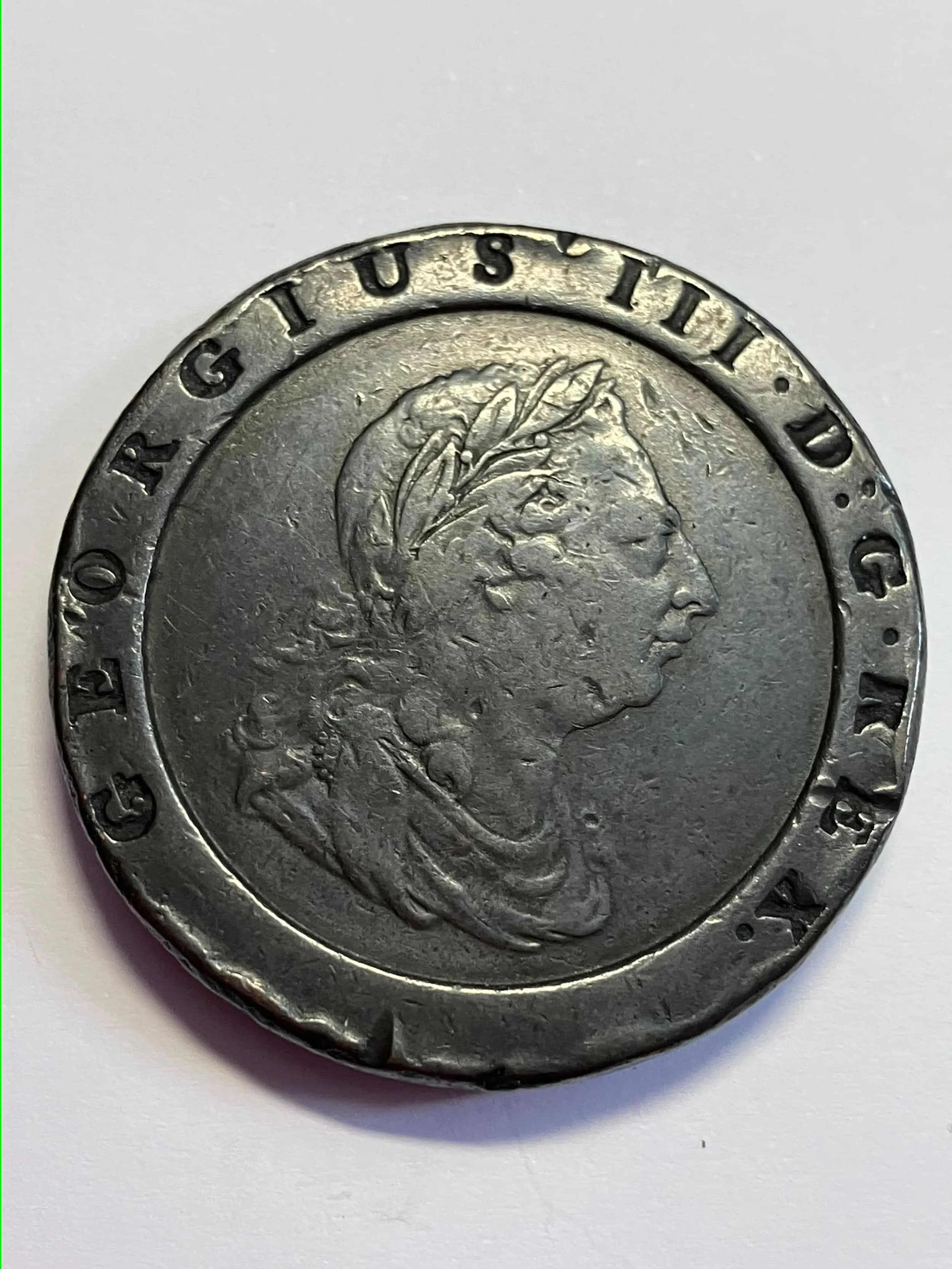 1797 COPPER CARTWHEEL TWO PENNY COIN. Very fine condition.