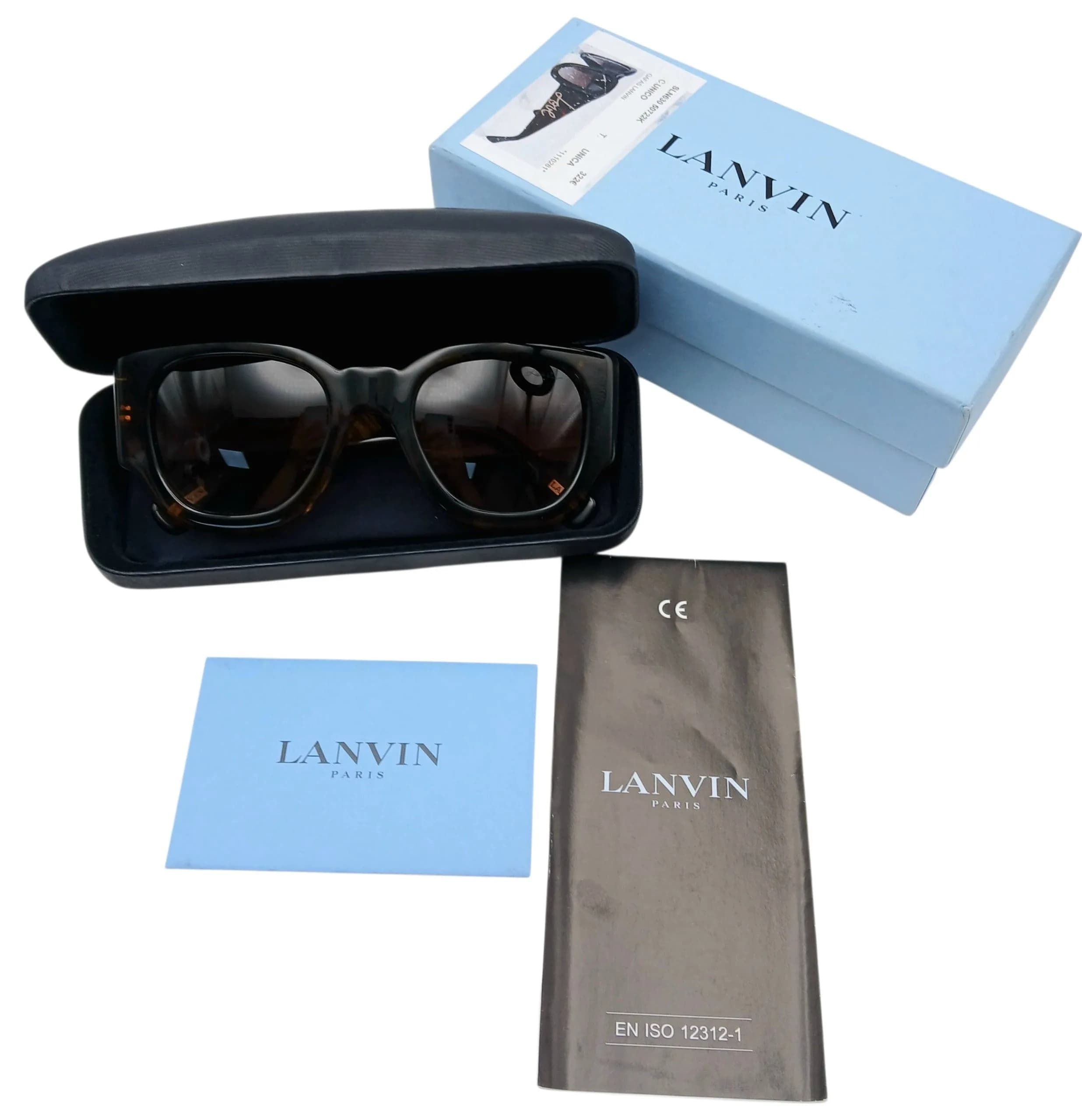 A Pair of Lanvin Love Sunglasses. Comes with case, box, authenticity card, cleaning cloth and care booklet. As new condition.
