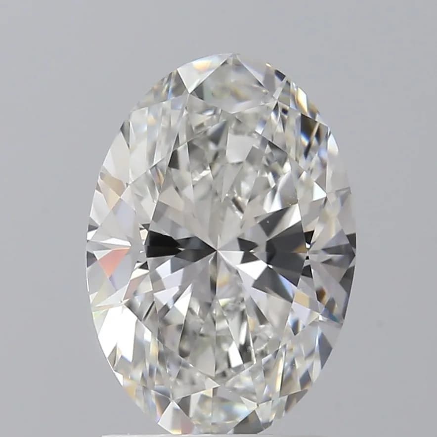 A 1.50ct Oval Brilliant Cut Lab-Grown Diamond. Colour D, clarity VVS2. IGI certified. Cert no: LG742525097. Measurements: 8.77x6.37x4.11 mm.