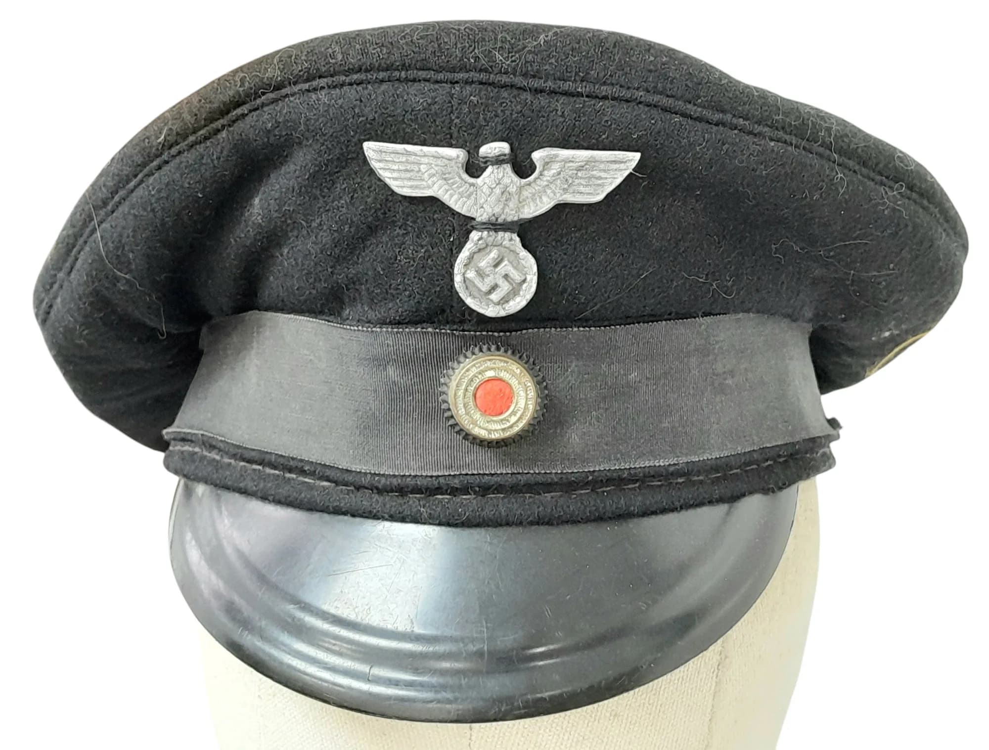 A WW2 German Third Reich Railway Workers Cap with Visor.