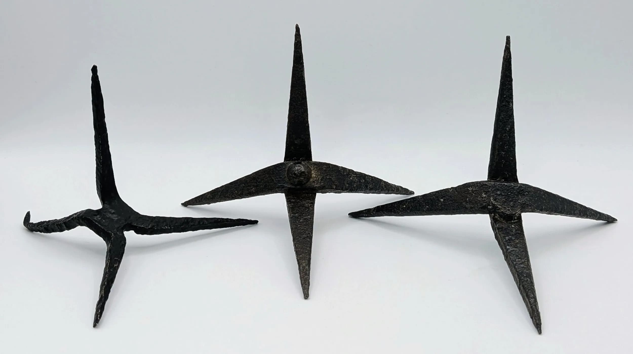 3 Types of WW1 Imperial German Caltrops. These were used to slow down the advancing troops especially the Cavalry