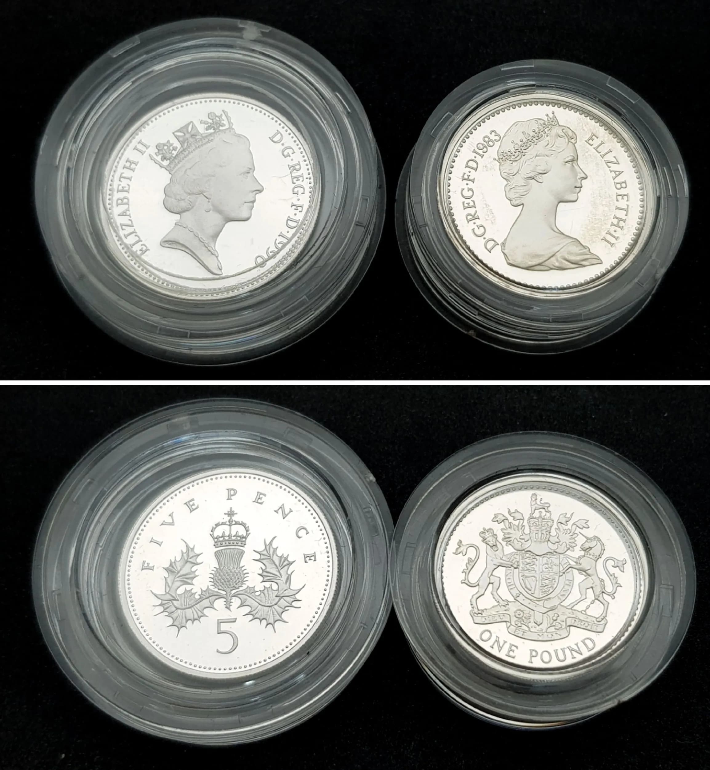 1990 Royal Mint SILVER ‘FIVE PENCE’ ‘TWO- COIN SET’ . Complete with original case and certificate of authenticity. Brilliant and uncirculated condition. Please see pictures.