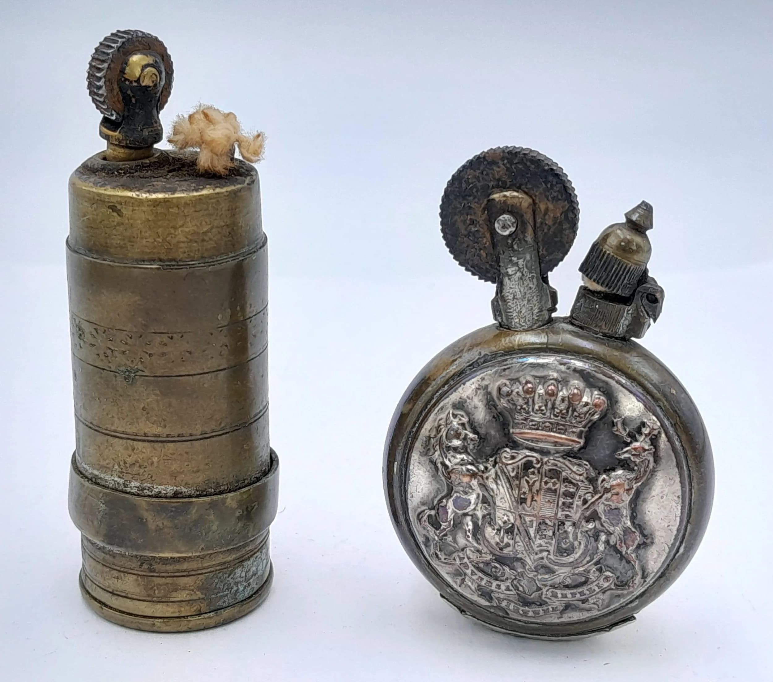2 x ANTIQUE TRENCH ART LIGHTERS. UK mainland shipping only.
