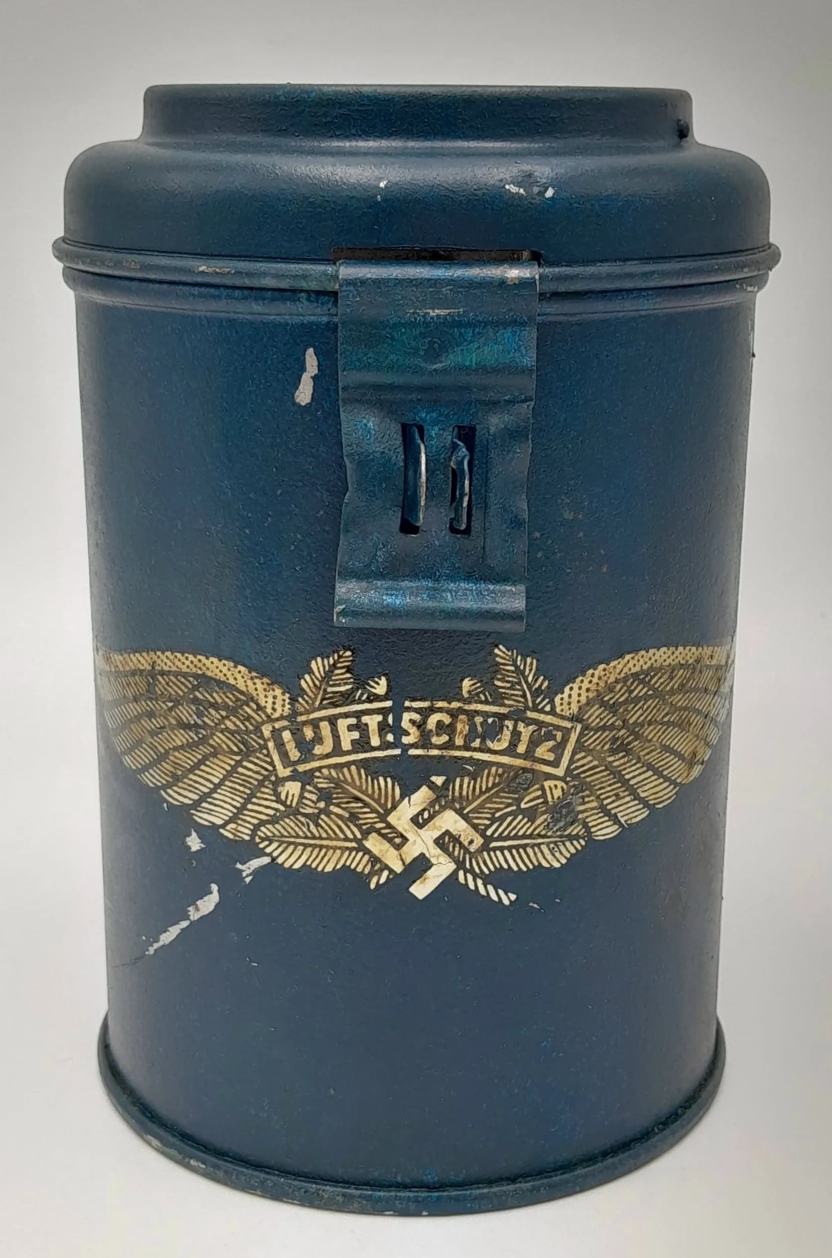 WW2 German Luftshutz (Air Raid Warden) Collection tin for Air Raid Victims