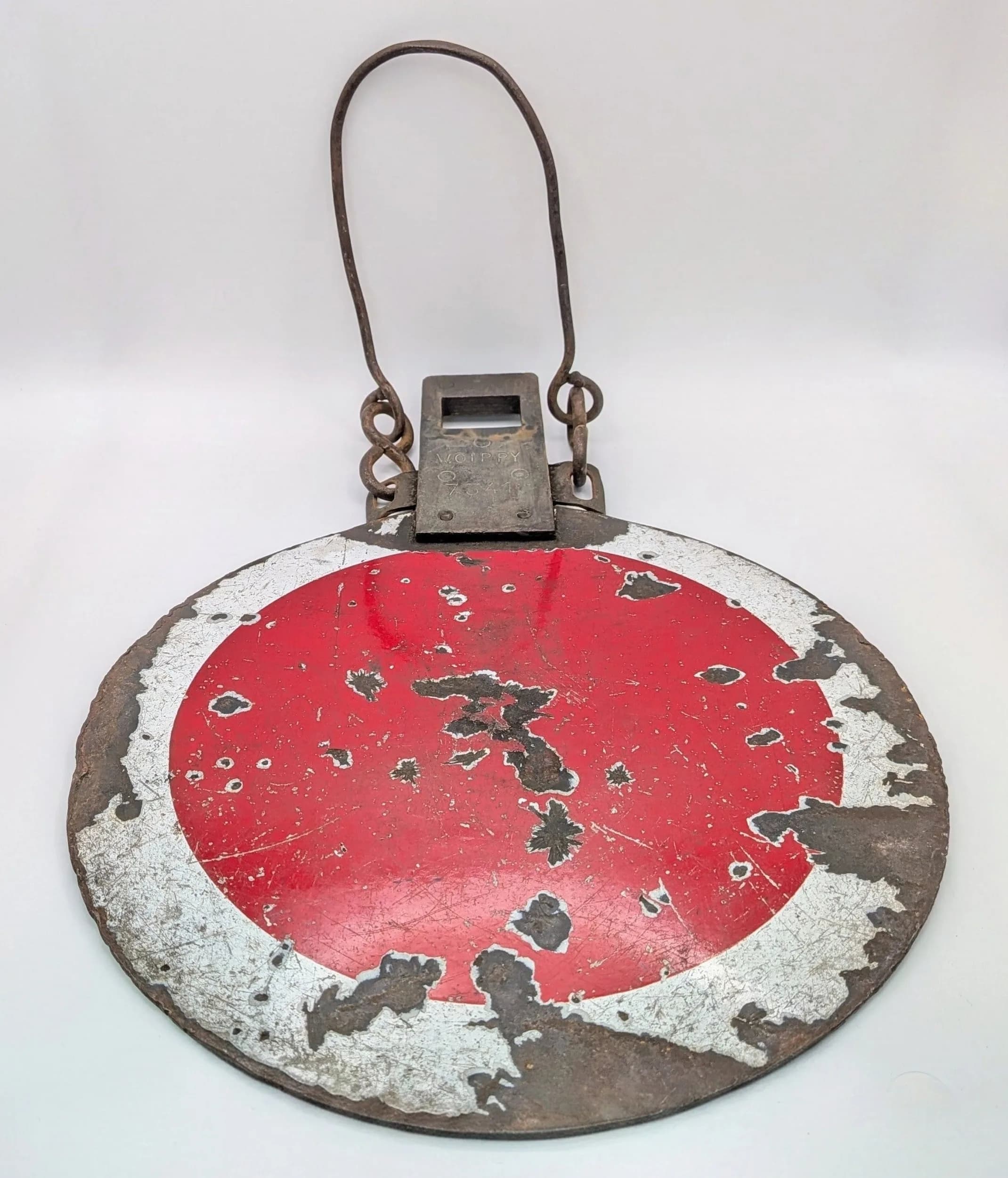 WW2 German Reichsbahn (Railway) Signal Sign. Marked with the 3rd Reich’s Railway Eagle