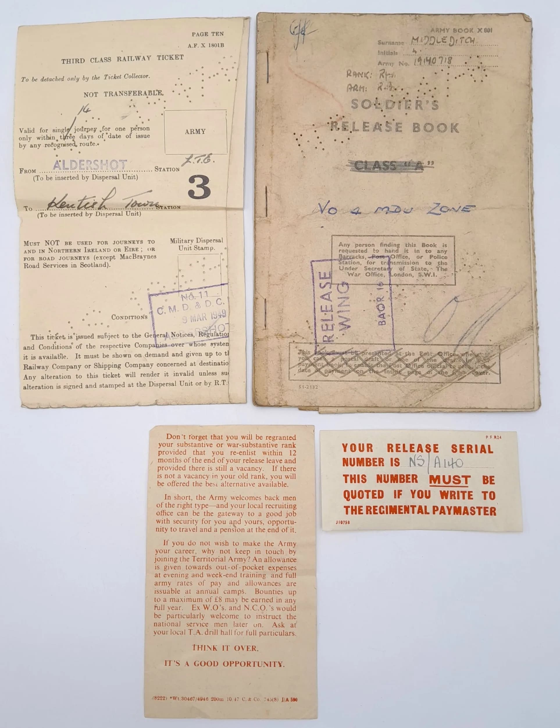 British Soldiers Release Book for a British Army Clerk at BAOR HQ. Headquarters British Army of the Rhine was indirectly involved in the wider legal processes connected to the Nuremberg trials, though its specific apparatus focused mainly on investigating war crimes within the British occupation zone
