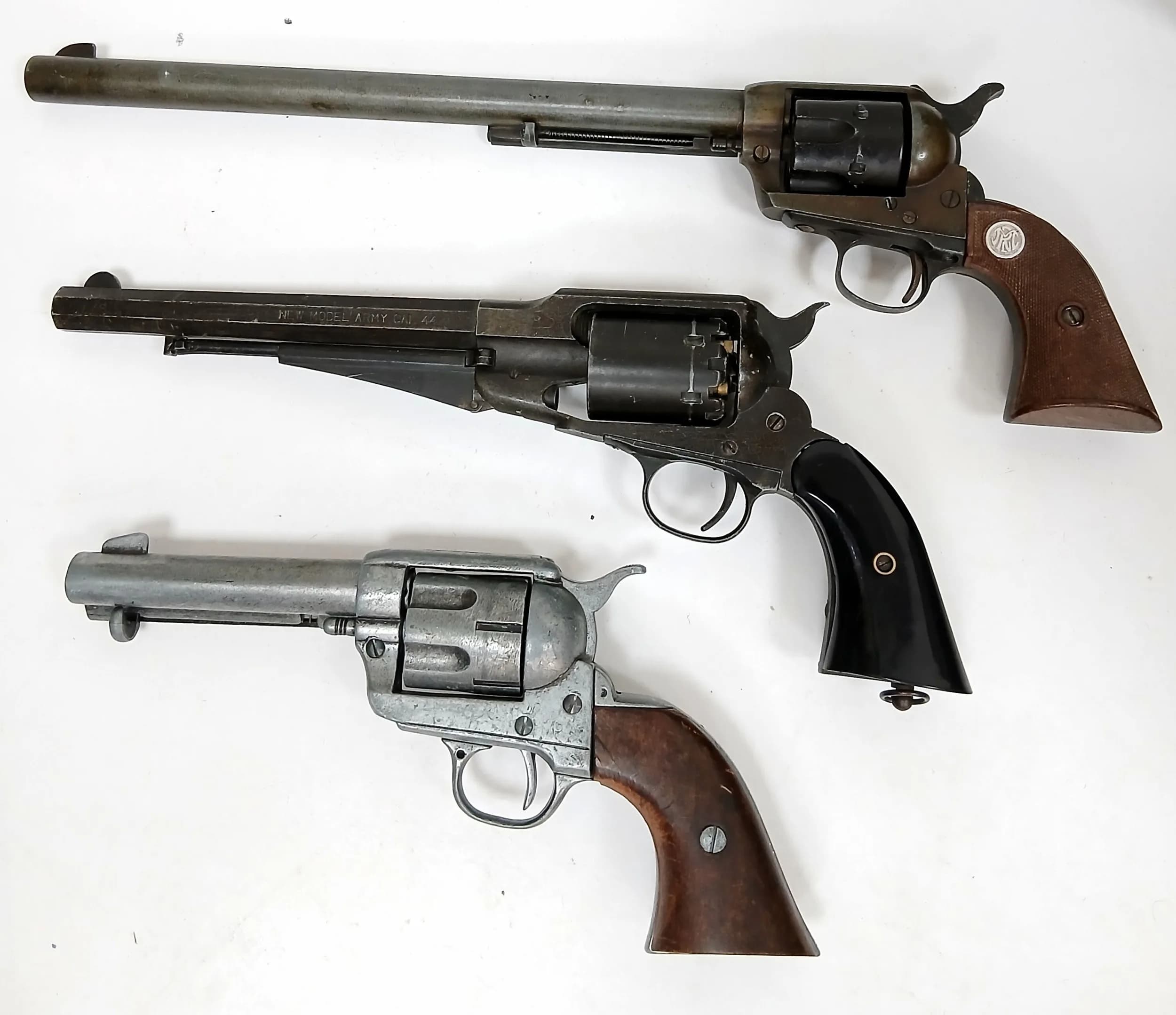 Three Replica Antique Revolver Type Guns. All dry fire. UK mainland shipping only.