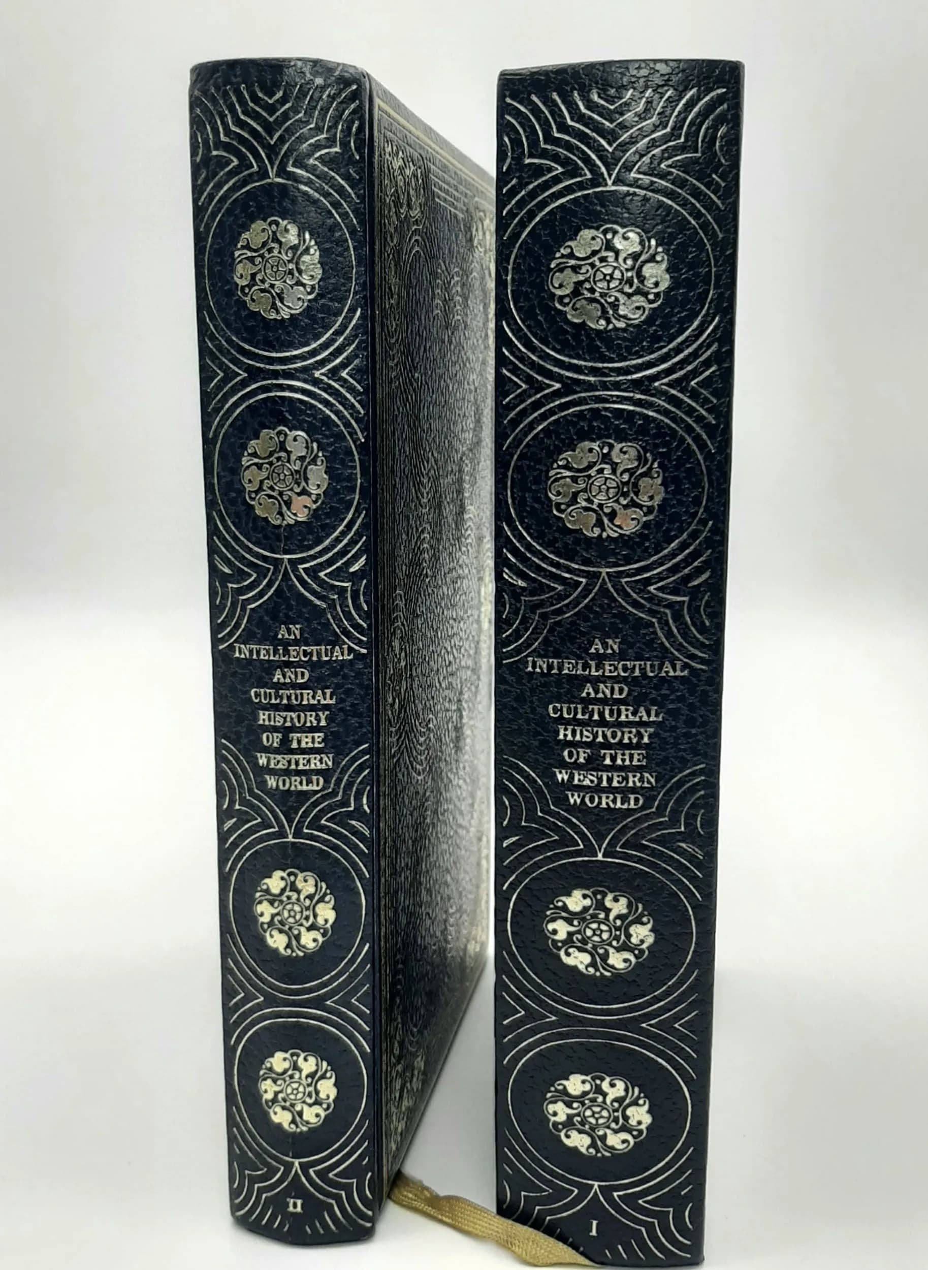 2 VOLUMES OF "AN INTERLECTUAL AND CULTURAL HISTORY OF THE WESTERN WORLD" BY HARRY ELMER BARNES.