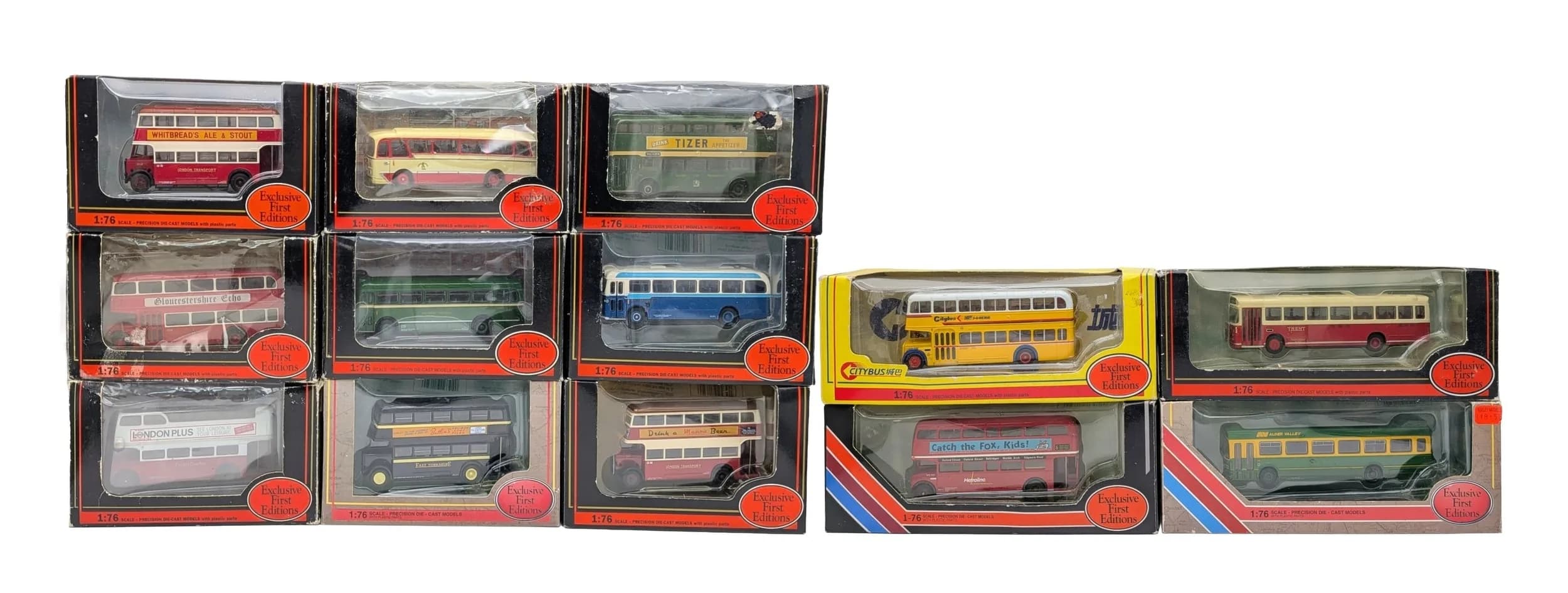 Twelve Original Omnibus die cast busses. 1/50 scale. Some wear to boxes from storage, otherwise good condition.