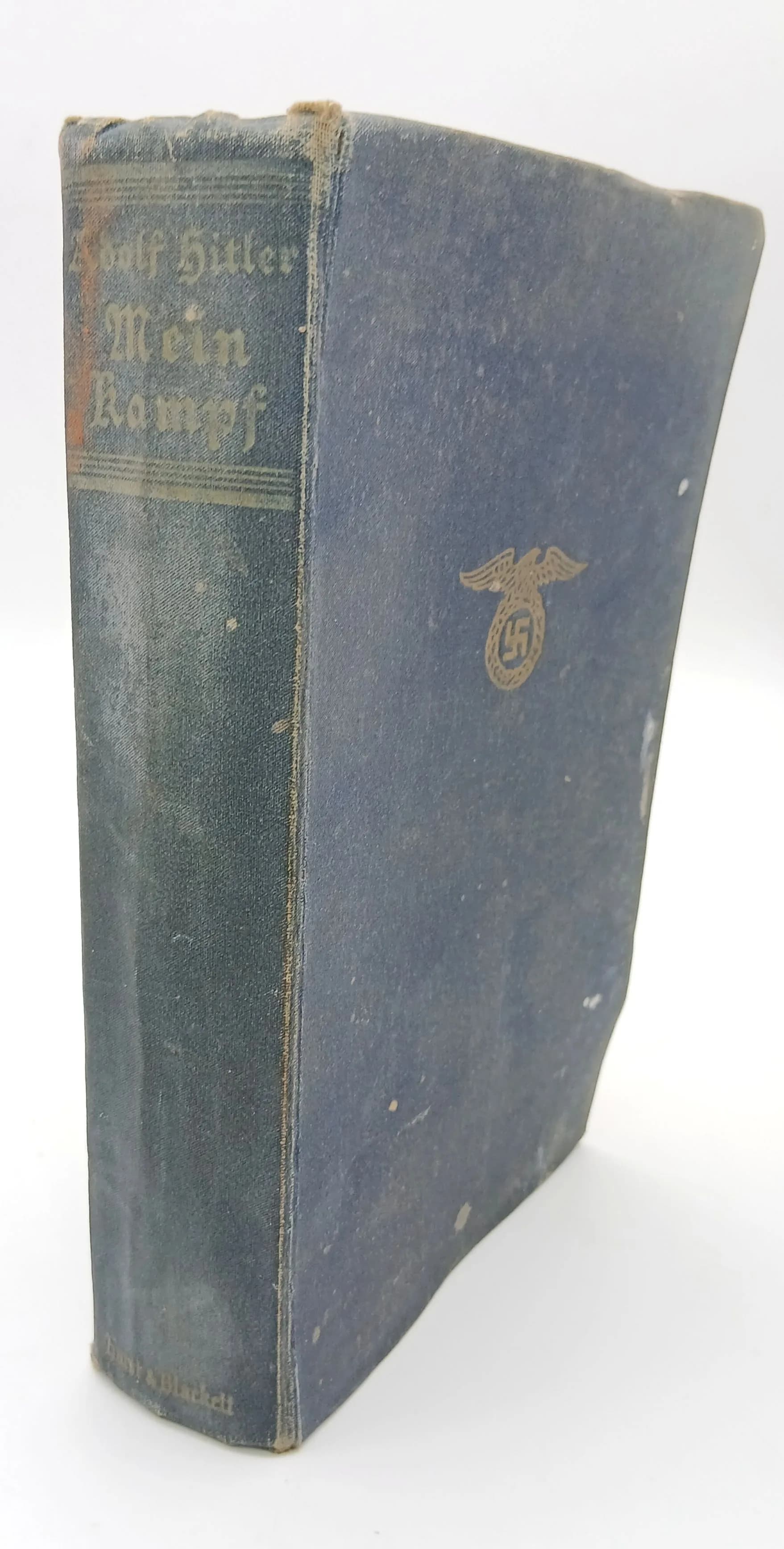 AN EARLY PRE WAR EDITION OF MEIN KAMPF TRANSLATED INTO ENGLISH JUST BEFORE WWII IN 1939 .