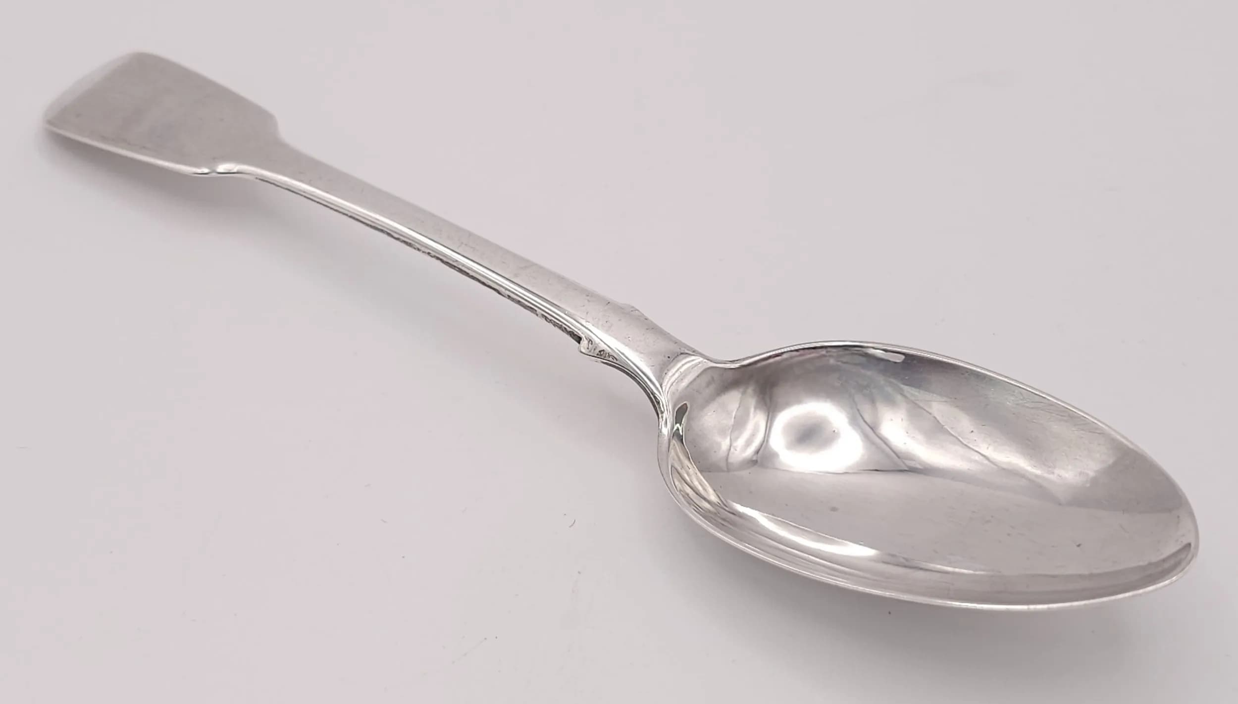 An Antique Sterling Silver Spoon. London hallmarks. 17cm. 40g.