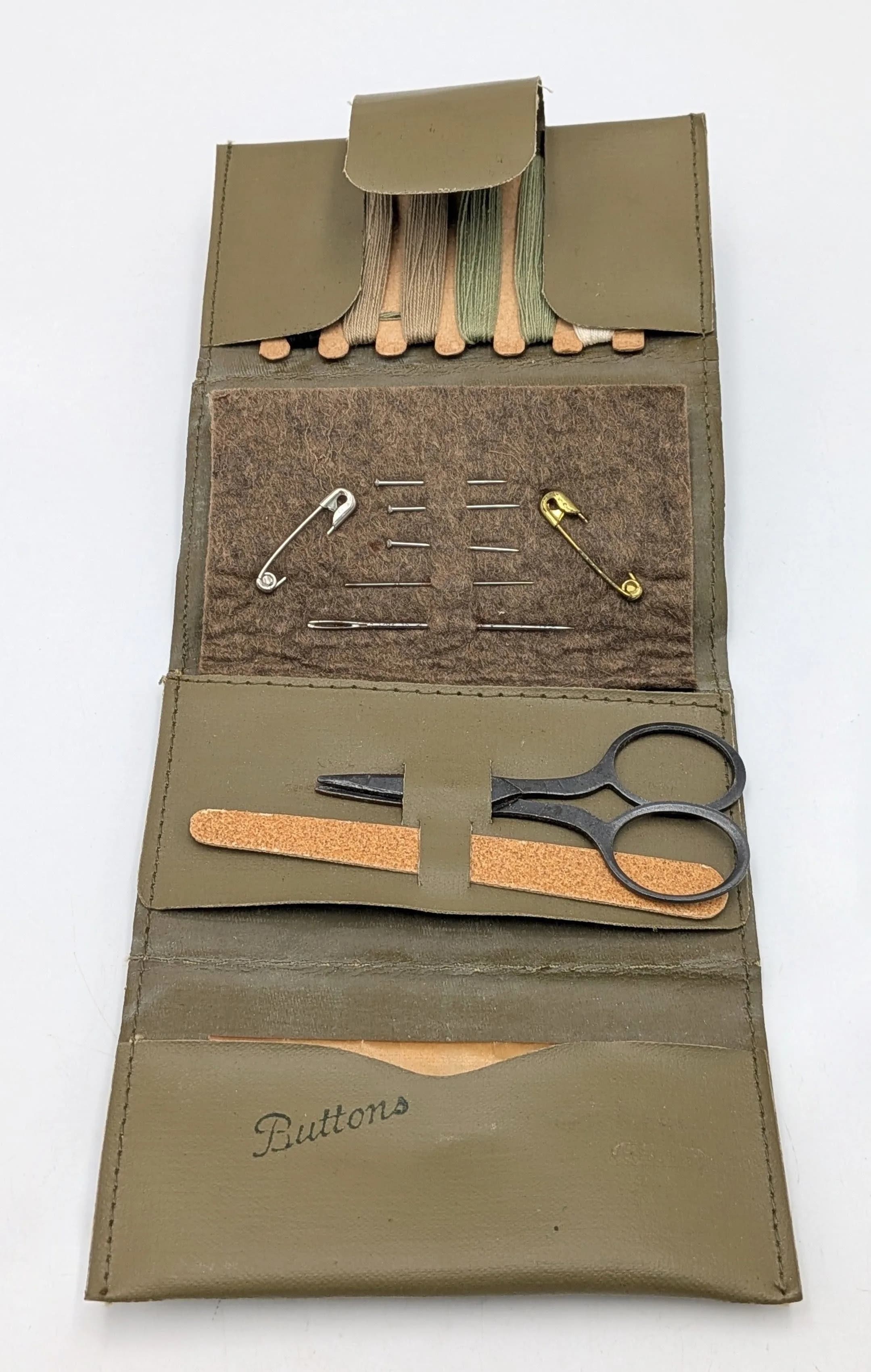 A WW2 Era Military Issue Sewing Kit