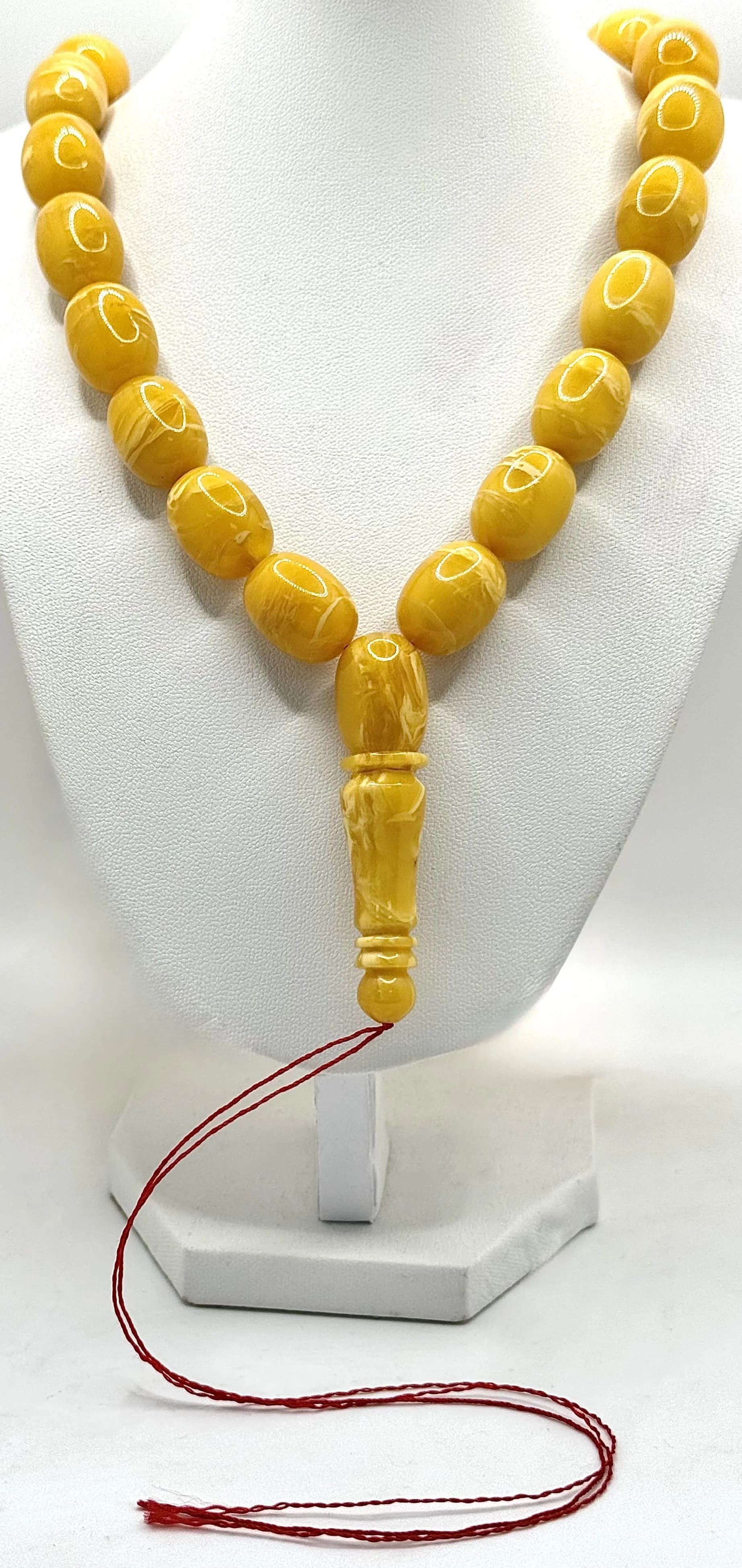 A Butterscotch Amber Bead Necklace