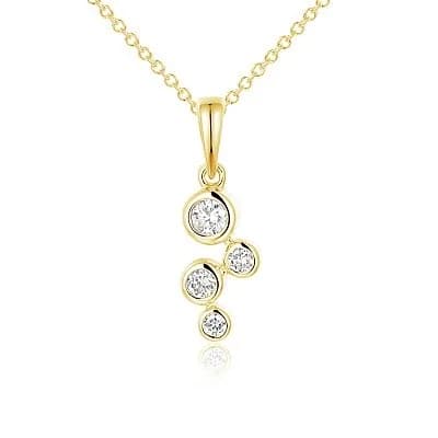An 18K Yellow Gold, 0.17ctw Round Brilliant Cut Diamonds 'Raindance' Pendant