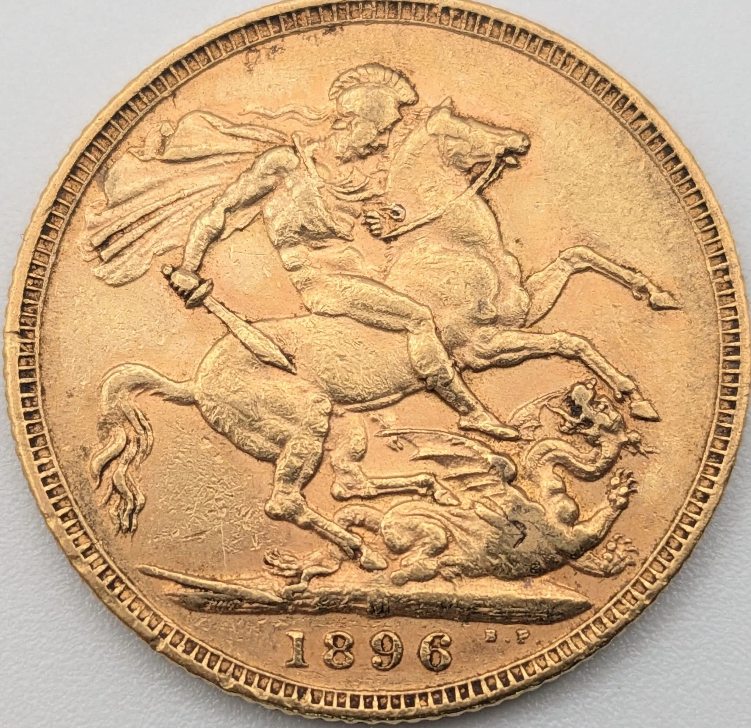 A VICTORIAN FULL SOVEREIGN COIN DATED 1896 . EF